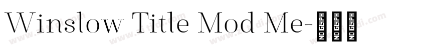 Winslow Title Mod Me字体转换 Winslow Title Mod Me字体转换